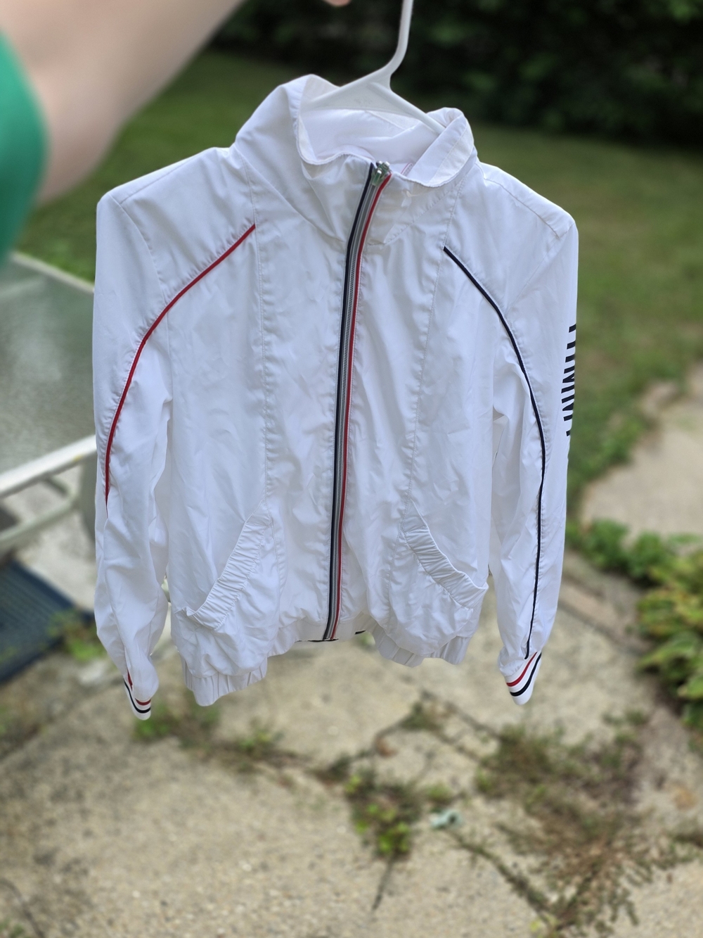 Tommy Hilfiger Lightweight Zip-Up Jacket with Red & Navy Trim